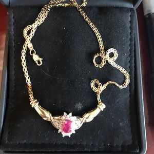 Diamond and Ruby Necklace
